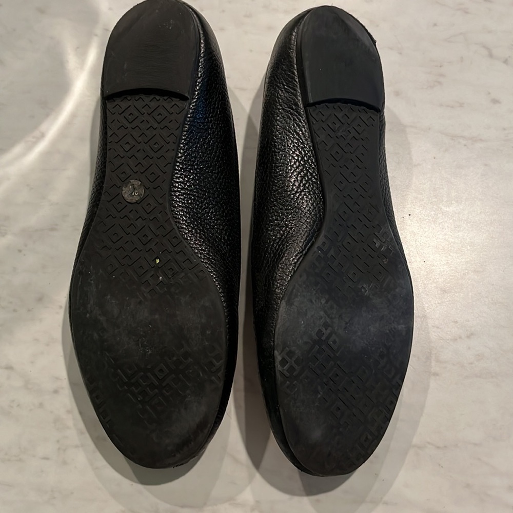 TORY BURCH Pebbled Leather Ballet Flats - Picture 2 of 3